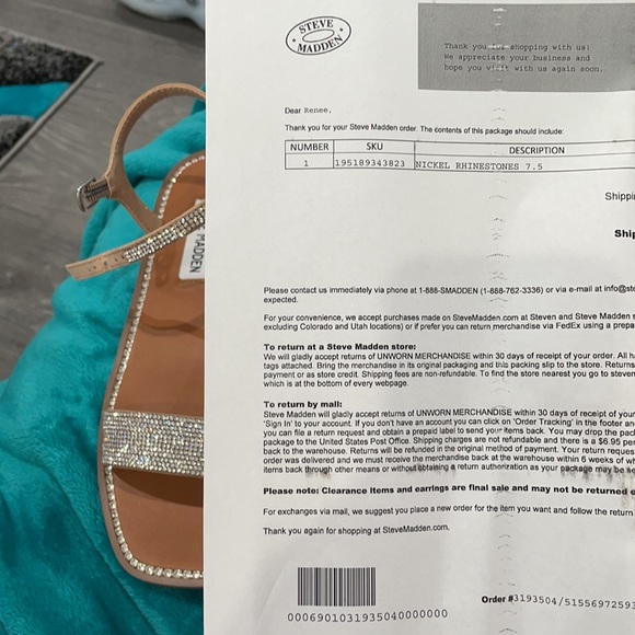 Nickel Rhinestone Sandals - 7.5 - Picture 4 of 4